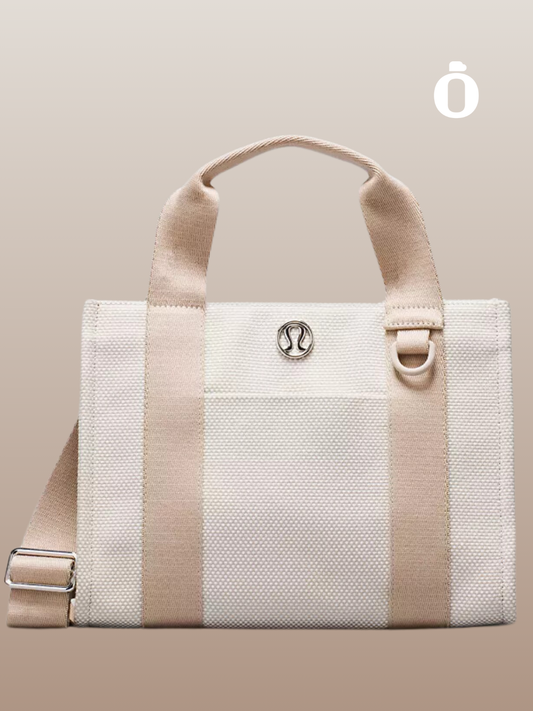 Lululemon | Two-Tone Canvas Tote Bag Mini 4.5L | Mojave Tan/Light Ivory