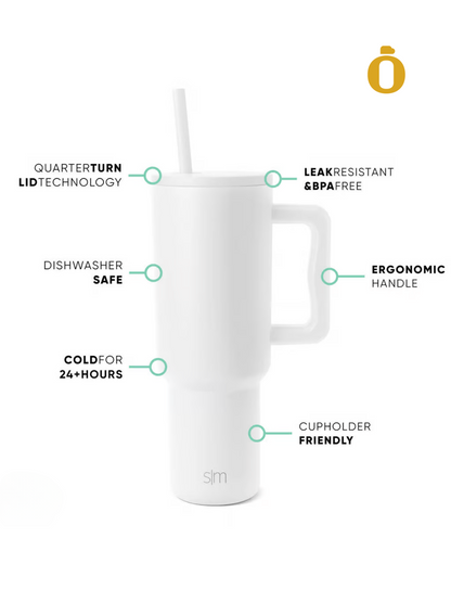 Simple Modern Trek Tumbler | 40 Oz | Winter White