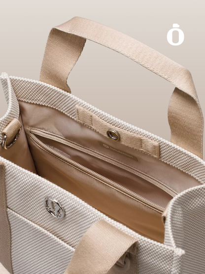 Lululemon | Two-Tone Canvas Tote Bag Mini 4.5L | Mojave Tan/Light Ivory