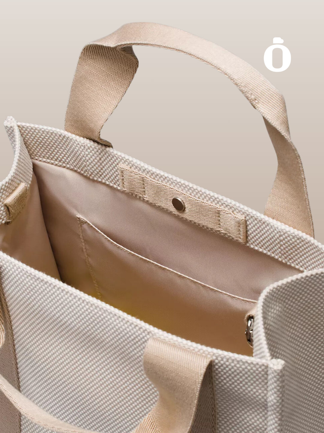 Lululemon | Two-Tone Canvas Tote Bag Mini 4.5L | Mojave Tan/Light Ivory