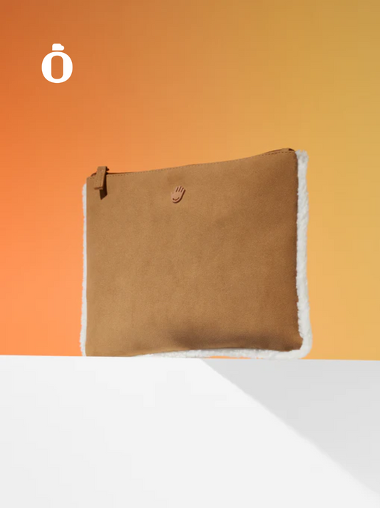 Touchland | SHEARLING TRAVEL POUCH | Chestnut