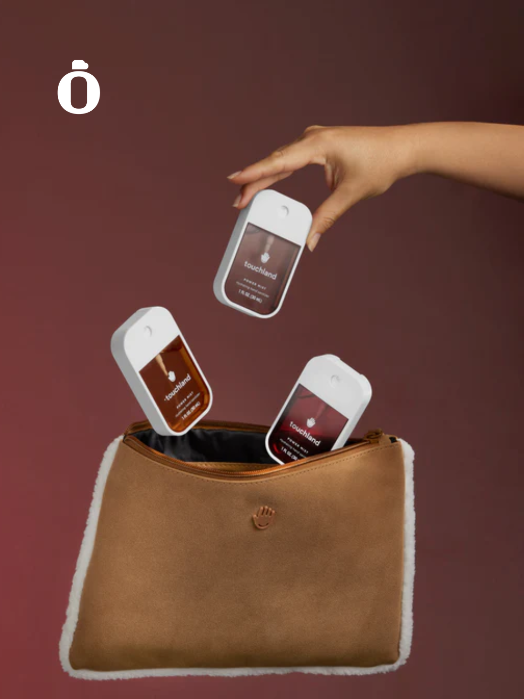 Touchland | SHEARLING TRAVEL POUCH | Chestnut