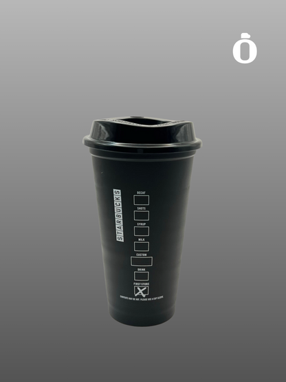 Starbucks The First Store Pike Place Market Plastic Reusable Hot Cup Black 16 OZ