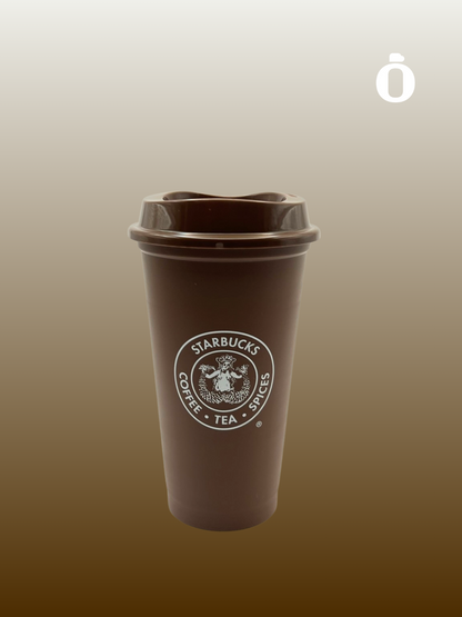 Starbucks The First Store Pike Place Market Plastic Reusable Hot Cup Brown 16 OZ