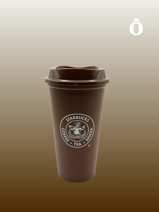 Starbucks The First Store Pike Place Market Plastic Reusable Hot Cup Brown 16 OZ