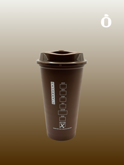 Starbucks The First Store Pike Place Market Plastic Reusable Hot Cup Brown 16 OZ