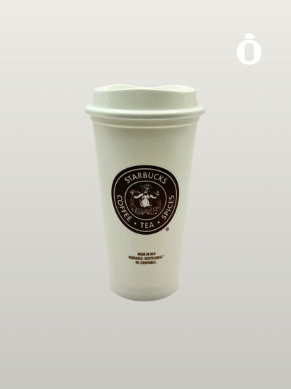 Starbucks The First Store Plastic Reusable Original Logo Hot Cup 16 OZ