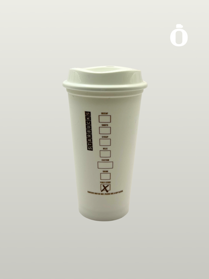 Starbucks The First Store Plastic Reusable Original Logo Hot Cup 16 OZ