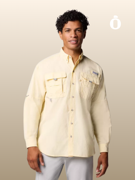 Columbia | Men's | PFG Bahama II Long Sleeve Shirt | Lemon Wash