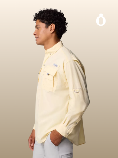 Columbia | Men's | PFG Bahama II Long Sleeve Shirt | Lemon Wash