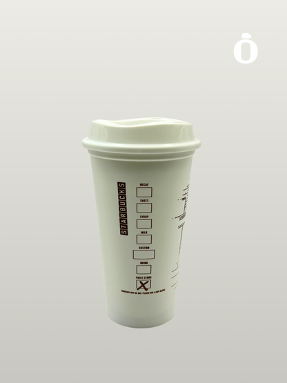 Starbucks The First Store Pike Place Market Plastic Reusable Hot Cup White 16 OZ