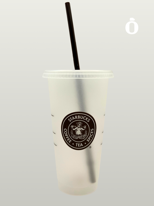 Starbucks The First Store Plastic Reusable Original Logo Iced Cup 24 OZ