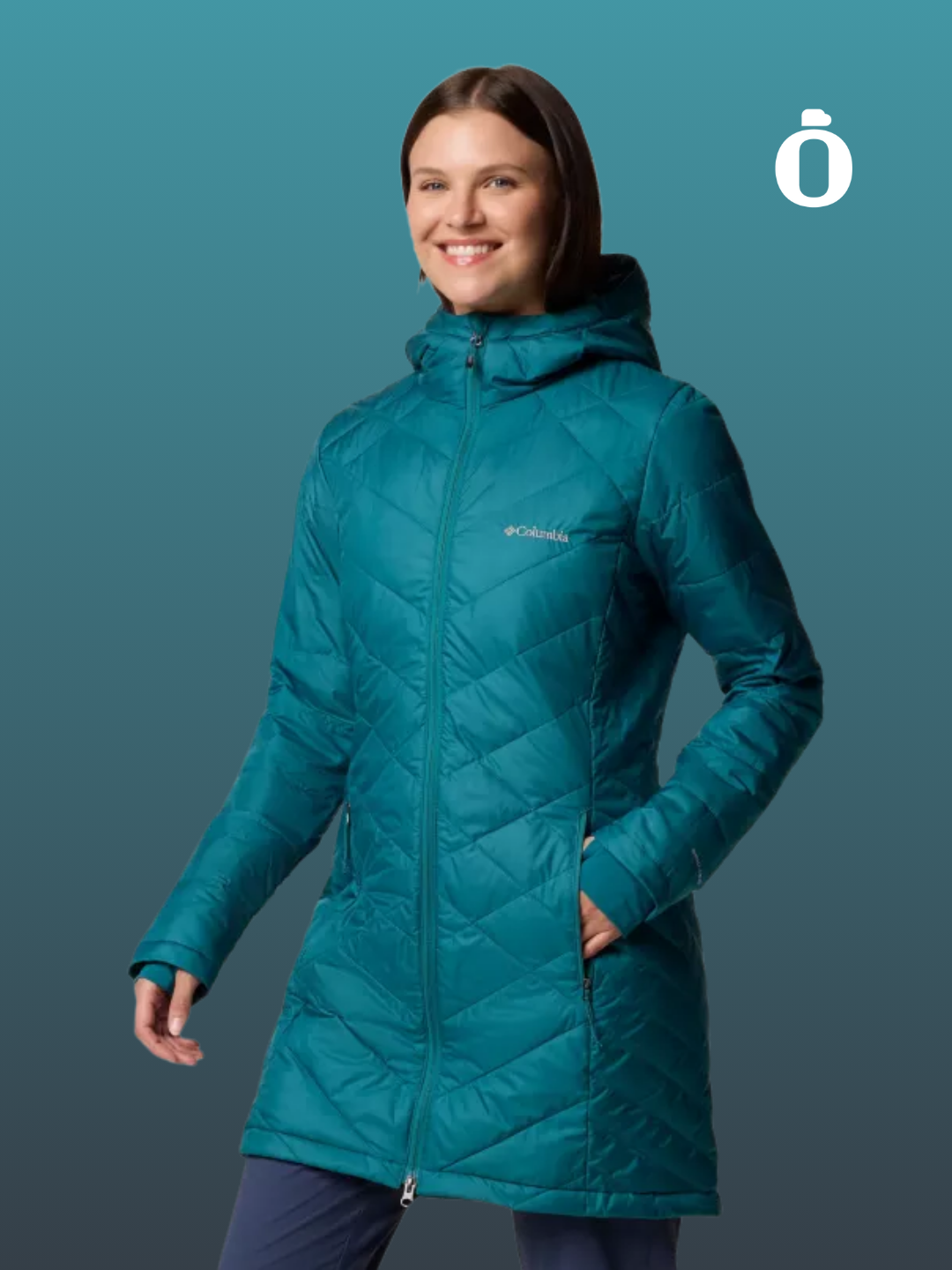 Columbia | Women's | Heavenly Long Hooded Jacket | River Blue