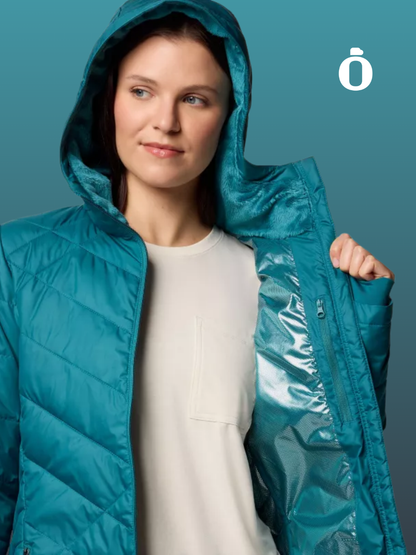 Columbia | Women's | Heavenly Long Hooded Jacket | River Blue