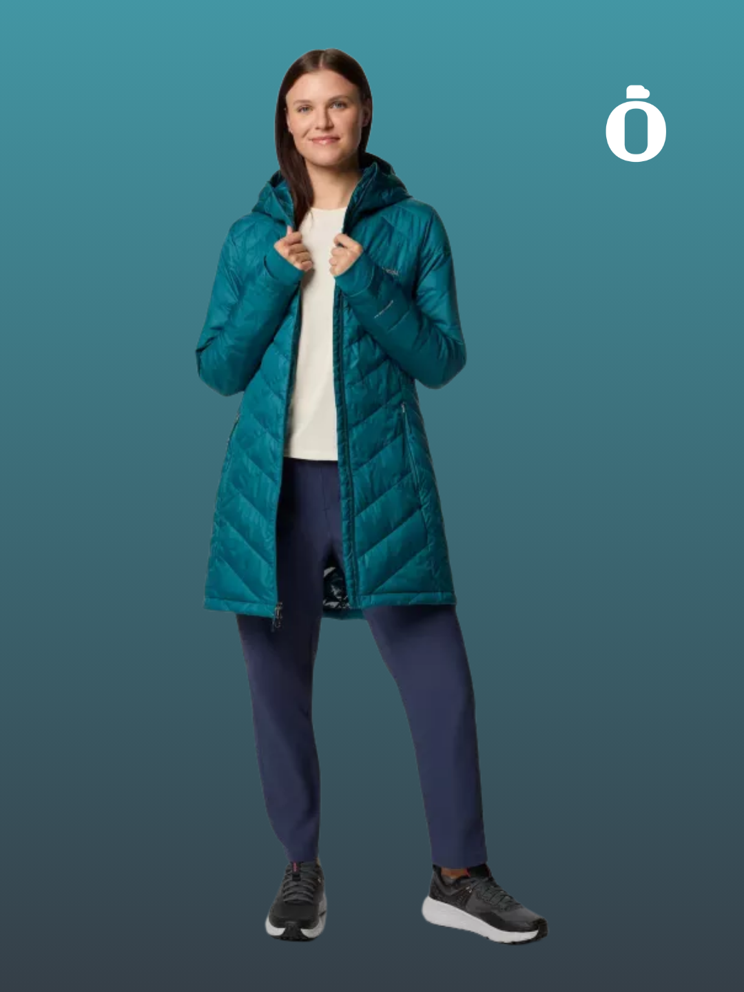 Columbia | Women's | Heavenly Long Hooded Jacket | River Blue