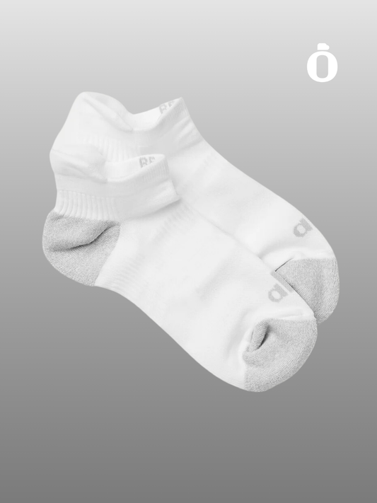 Alo | Women's Performance Tab Sock | White/Dove Grey