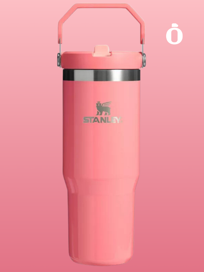 *Limited Edition Stanley X e.l.f. The Iceflow Flip Straw Tumbler | 30 Oz | Coral Fixation