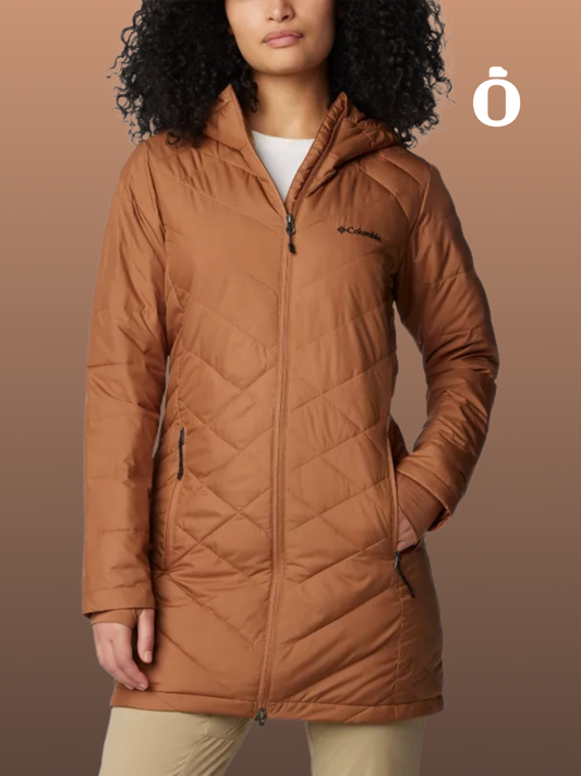 Columbia | Women's | Heavenly Long Hooded Jacket | Camel Brown