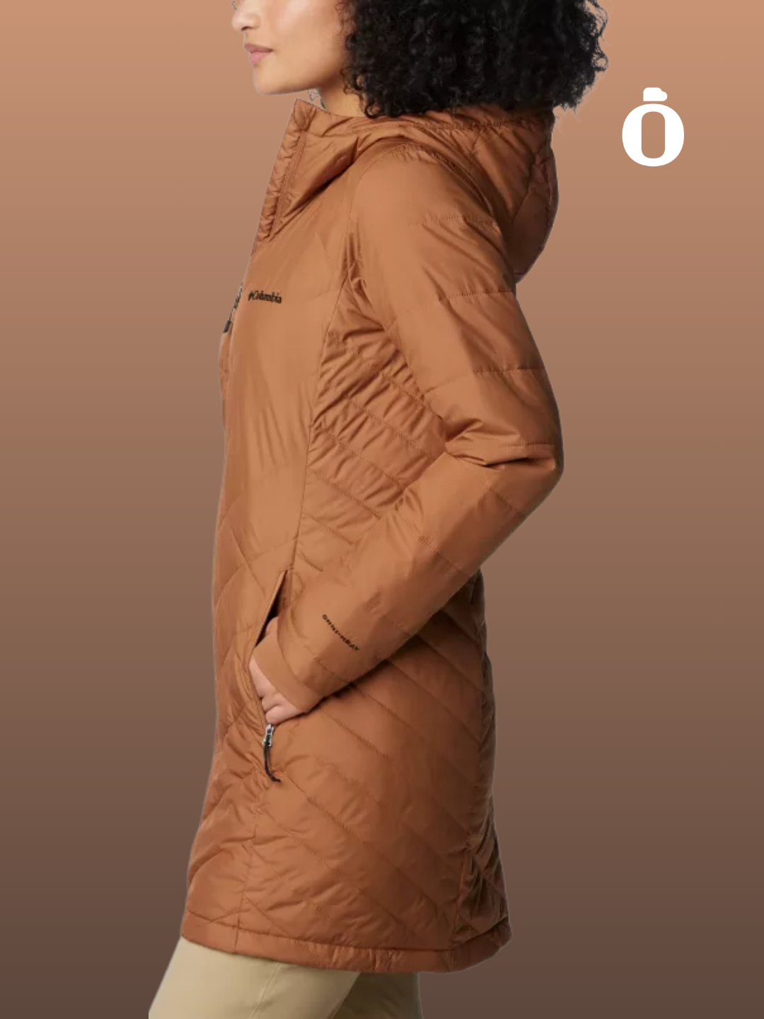 Columbia | Women's | Heavenly Long Hooded Jacket | Camel Brown