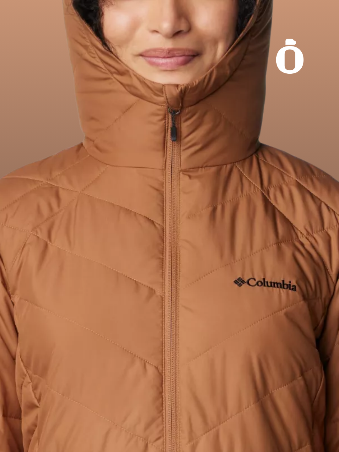 Columbia | Women's | Heavenly Long Hooded Jacket | Camel Brown