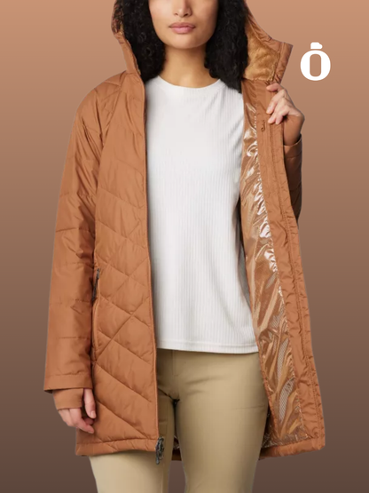 Columbia | Women's | Heavenly Long Hooded Jacket | Camel Brown