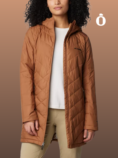 Columbia | Women's | Heavenly Long Hooded Jacket | Camel Brown