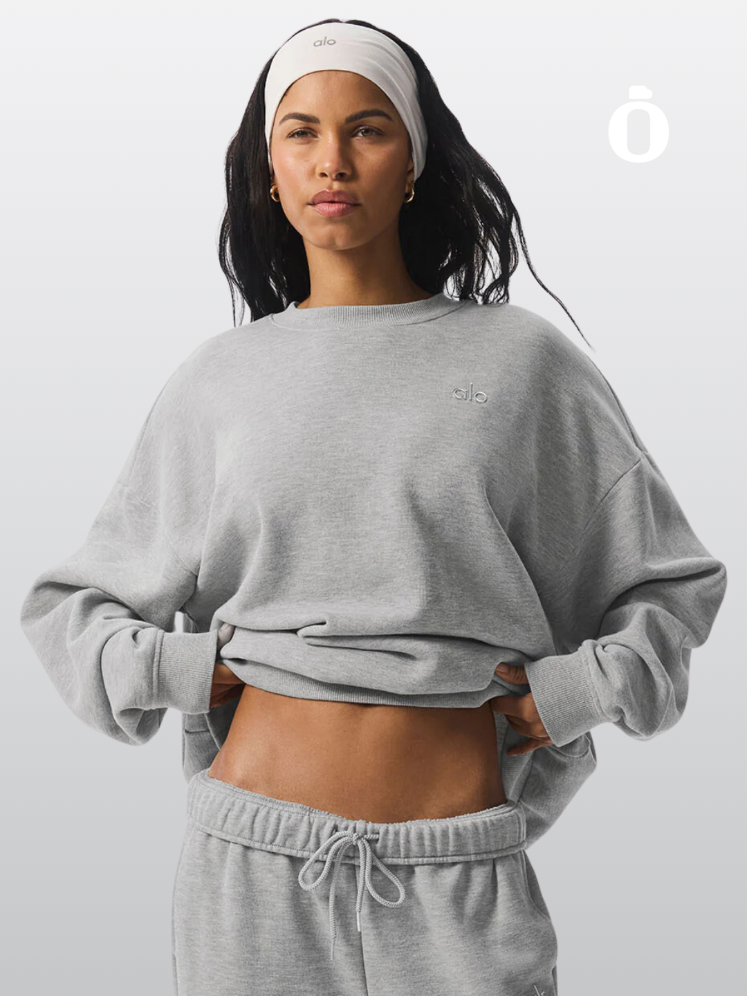 Alo | Accolade Crew Neck Pullover | Athletic Heather Grey