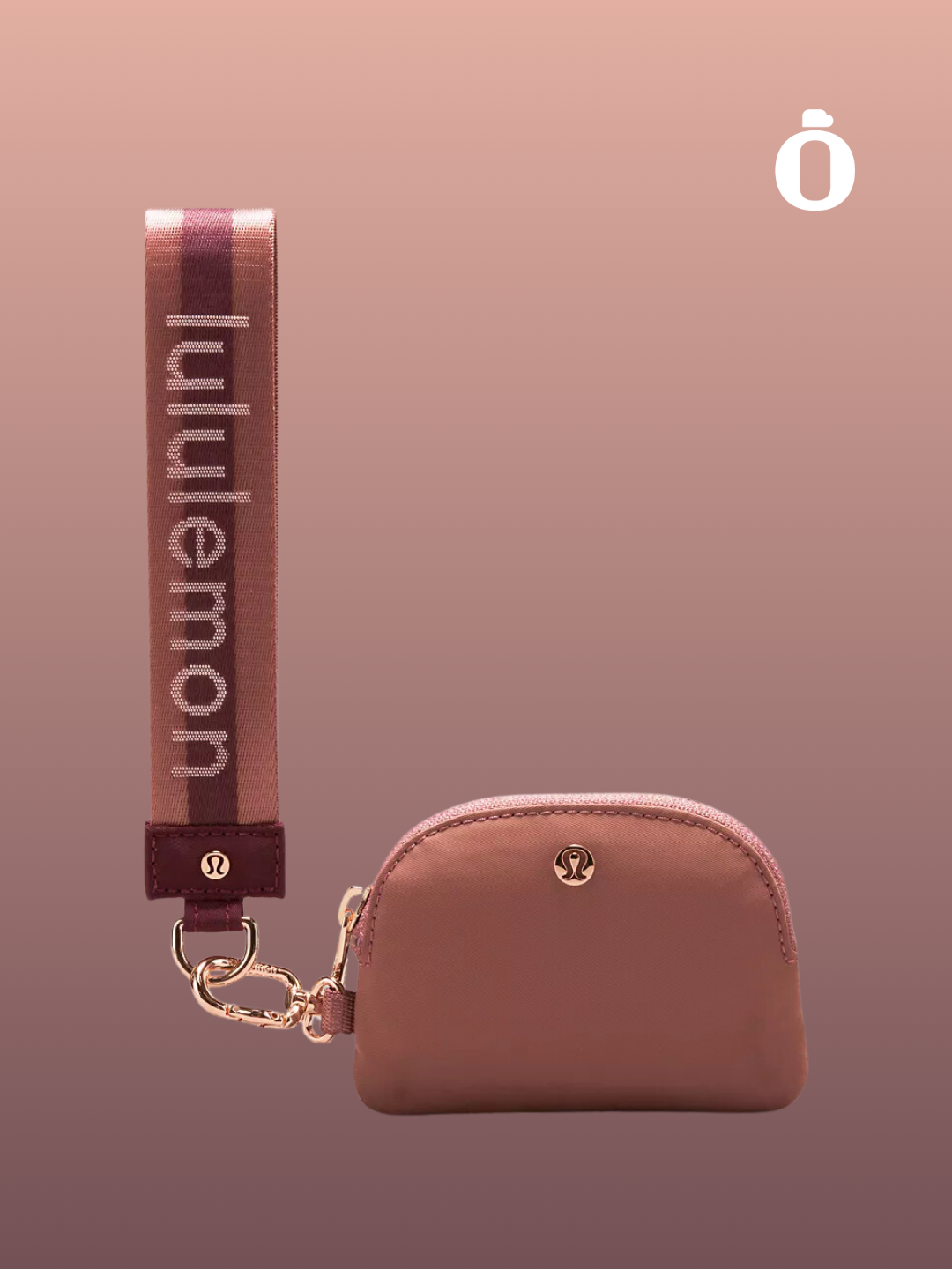 Lululemon | Dual Pouch Wristlet Wordmark | Garnet/Spiced Chai/Flush Pink