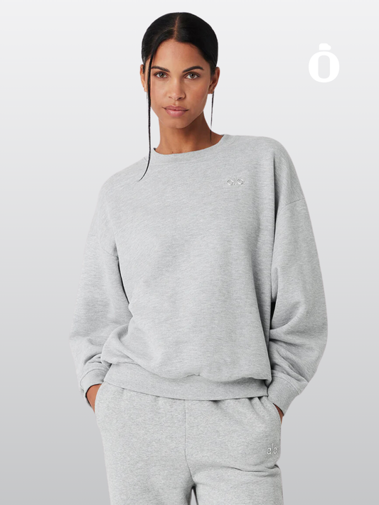 Alo | Accolade Crew Neck Pullover | Athletic Heather Grey