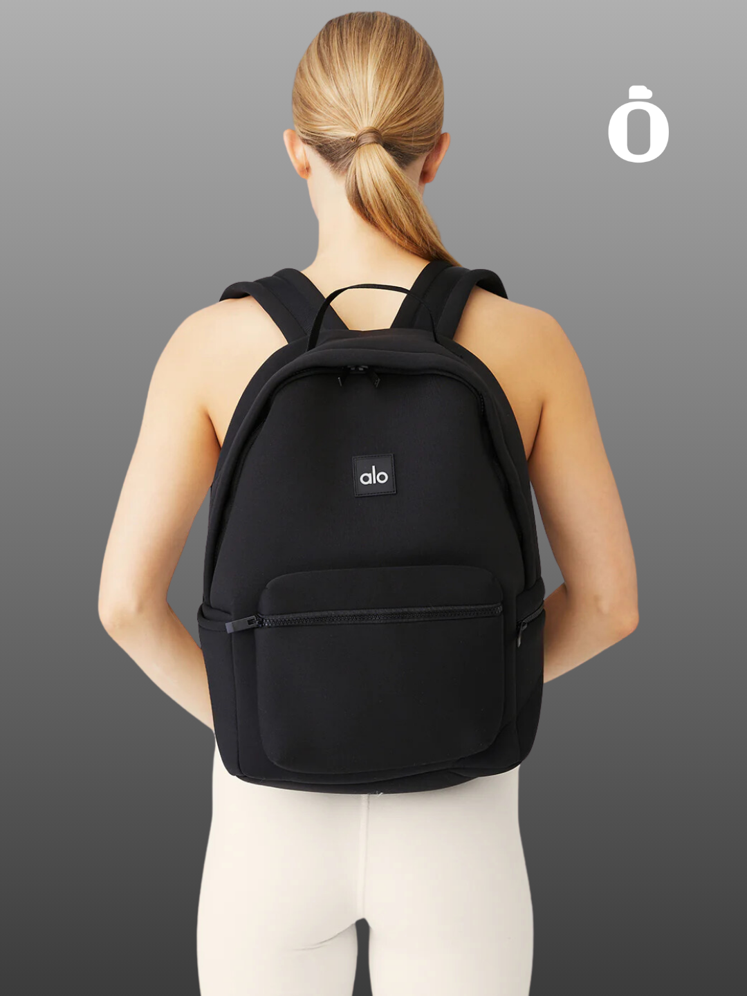 Alo | Stow Backpack | Black/Silver