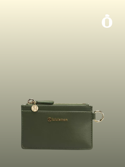 Lululemon | Cactus Material Card Case | Barracks Green/Gold