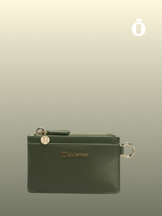 Lululemon | Cactus Material Card Case | Barracks Green/Gold