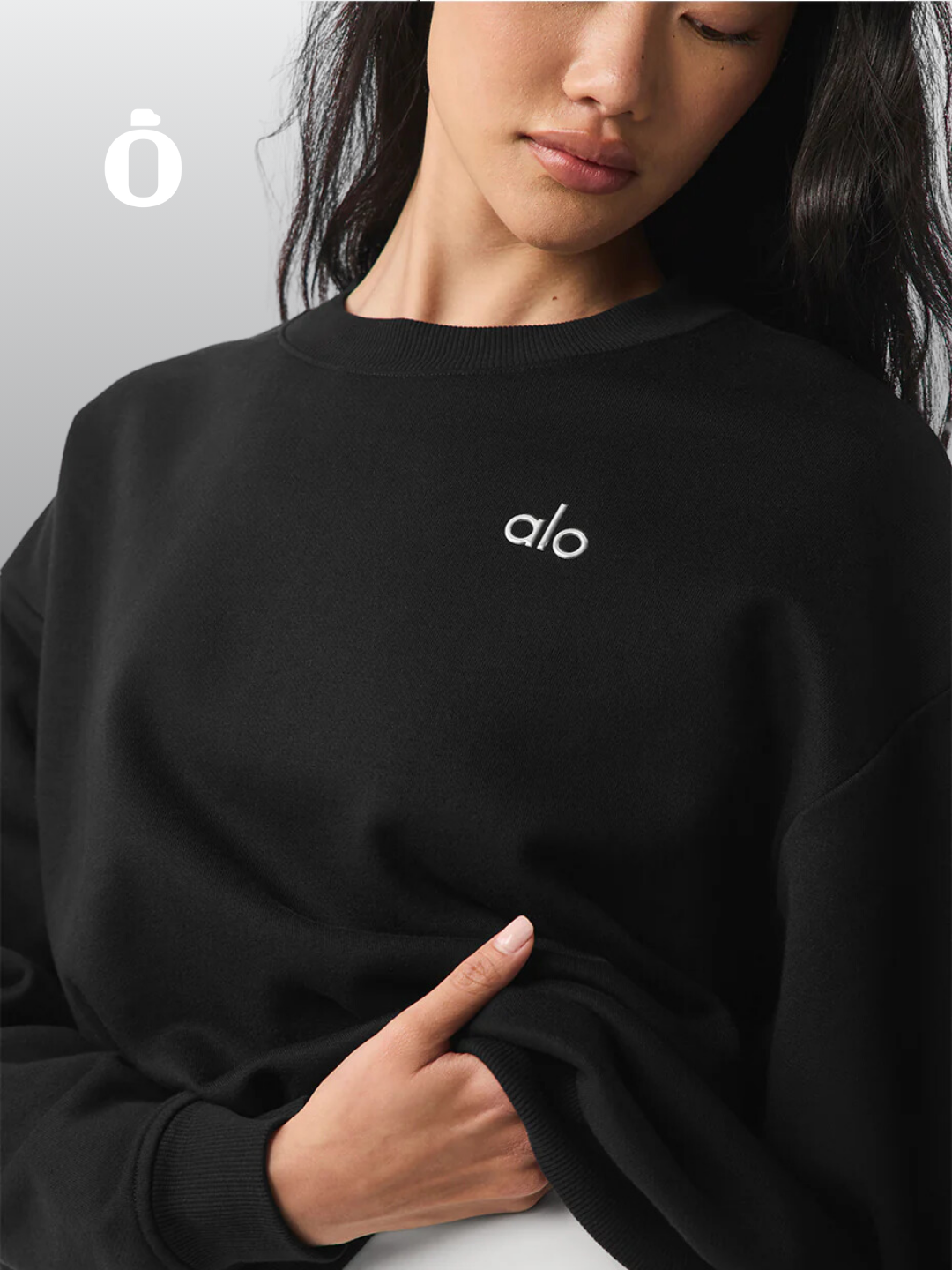 Alo | Accolade Crew Neck Pullover | Black