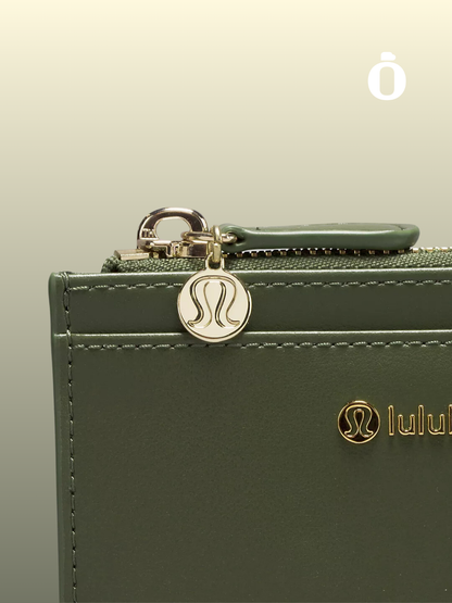 Lululemon | Cactus Material Card Case | Barracks Green/Gold