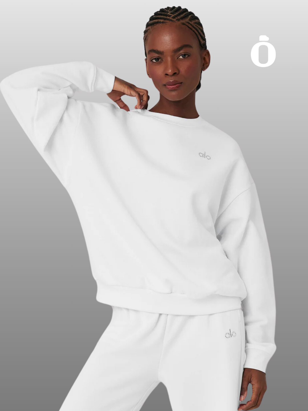 Alo | Accolade Crew Neck Pullover | White