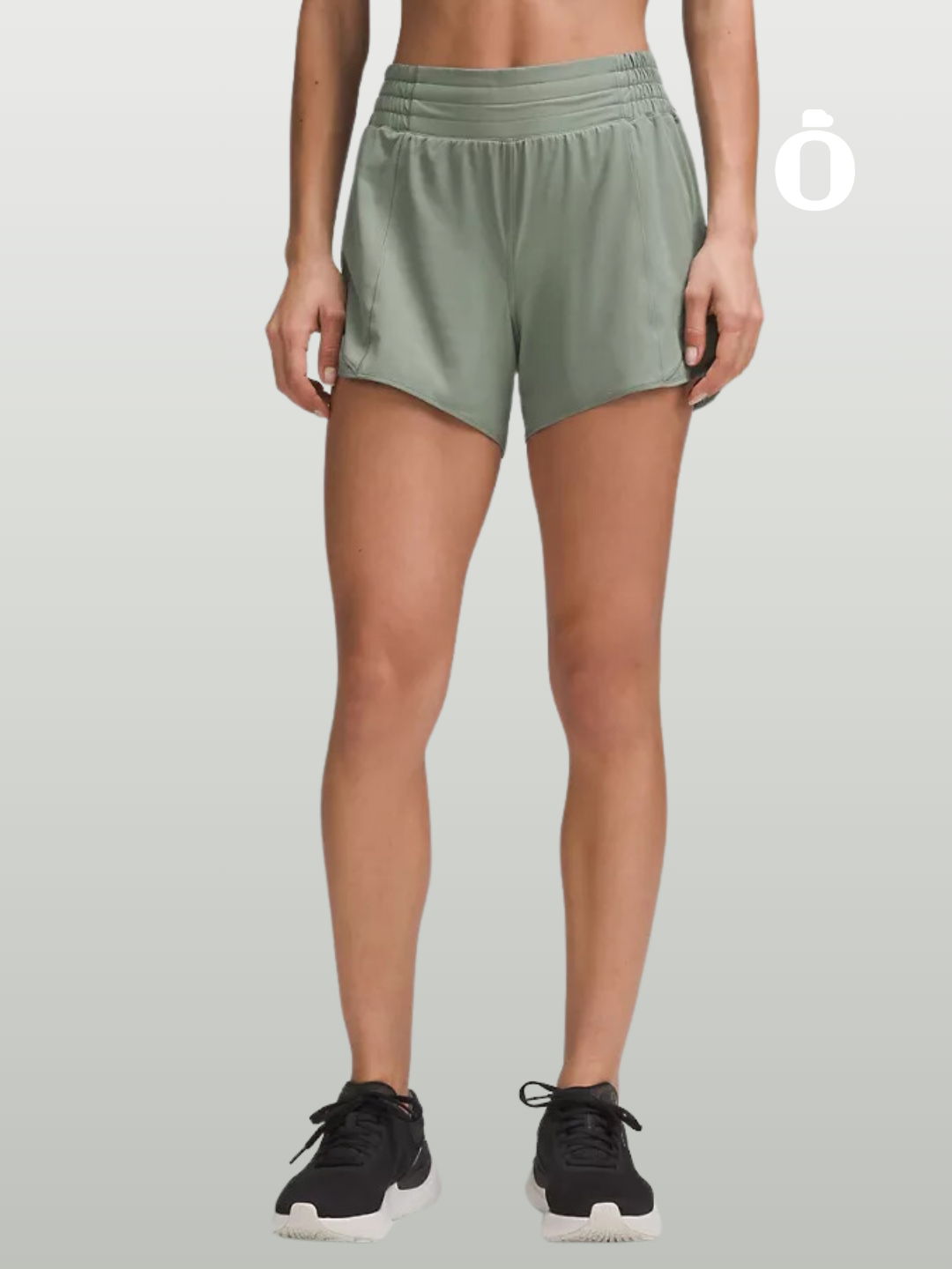 Lululemon | Hotty Hot High-Rise Lined Short 4" | Grey Eucalyptus