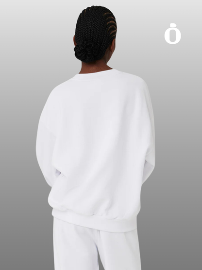 Alo | Accolade Crew Neck Pullover | White