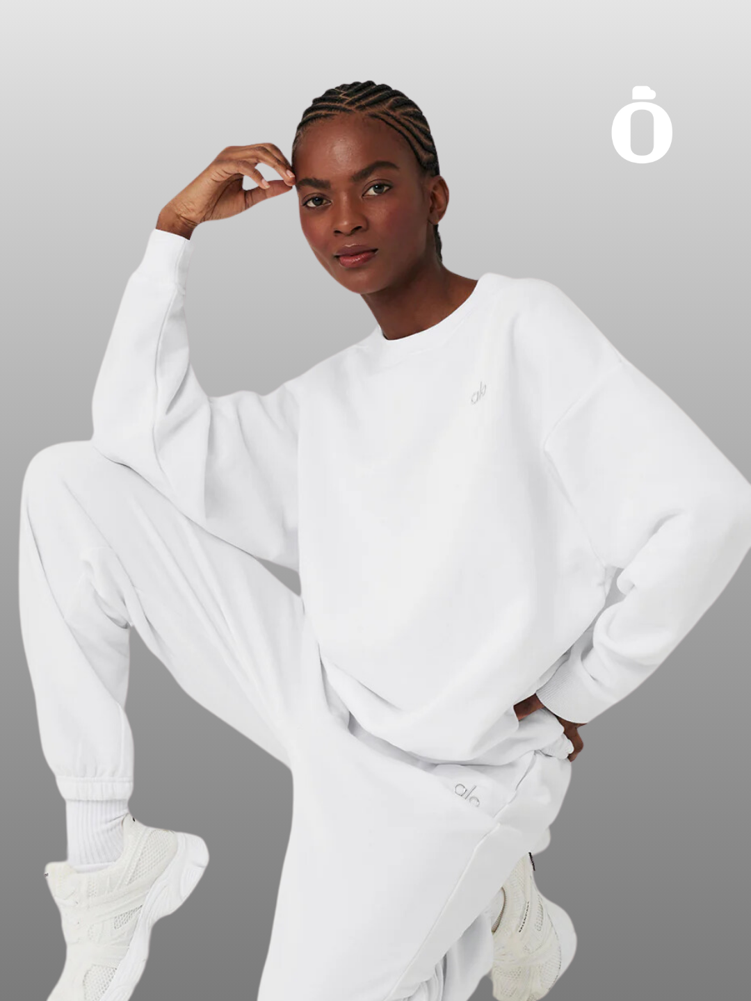 Alo | Accolade Crew Neck Pullover | White