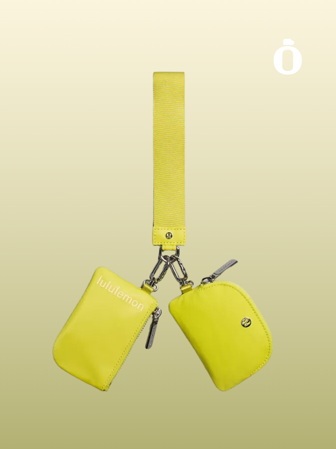 Lululemon | Dual Pouch Wristlet | Yellow Serpentine/Washed Yellow