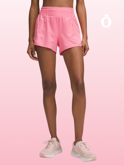 Lululemon | Hotty Hot High-Rise Lined Short 4" | Sakura Pink