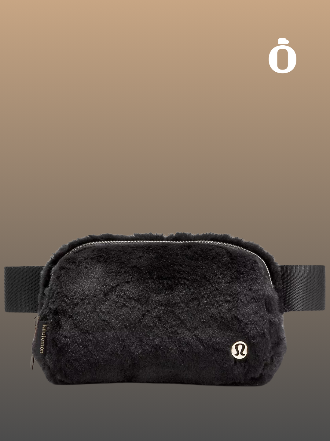 Lululemon | Everywhere Belt Bag 1L Plush Fleece | Black/Gold