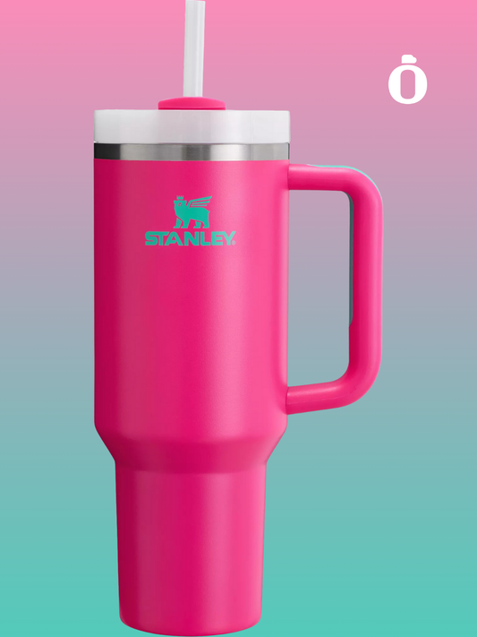 Stanley Quencher H2.0 Flowstate Tumbler Heat Wave Collection | 40 Oz | Passion Pink