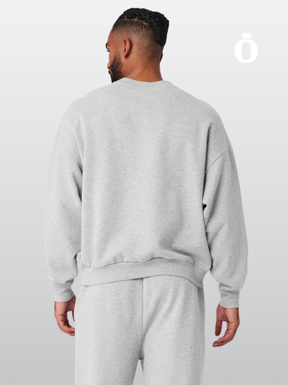 Alo | Accolade Crew Neck Pullover Men | Athletic Heather Grey