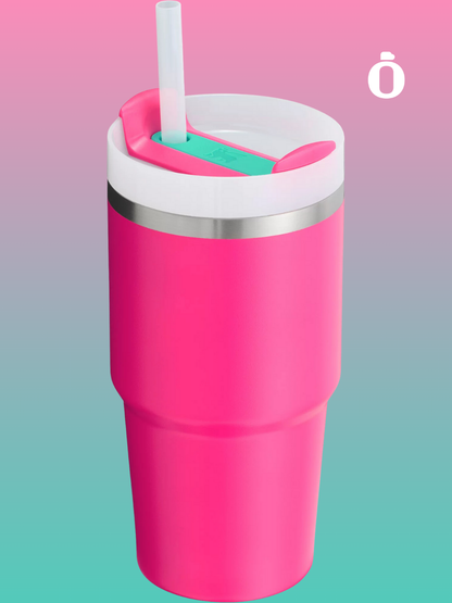 Stanley Quencher H2.0 Flowstate Tumbler Heat Wave Collection | 20 Oz | Passion Pink