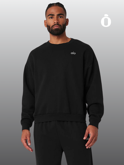 Alo | Accolade Crew Neck Pullover Men | Black