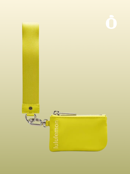 Lululemon | Dual Pouch Wristlet | Yellow Serpentine/Washed Yellow