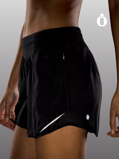 Lululemon | Hotty Hot High-Rise Lined Short 4" | Black