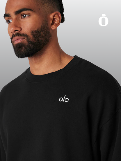 Alo | Accolade Crew Neck Pullover Men | Black