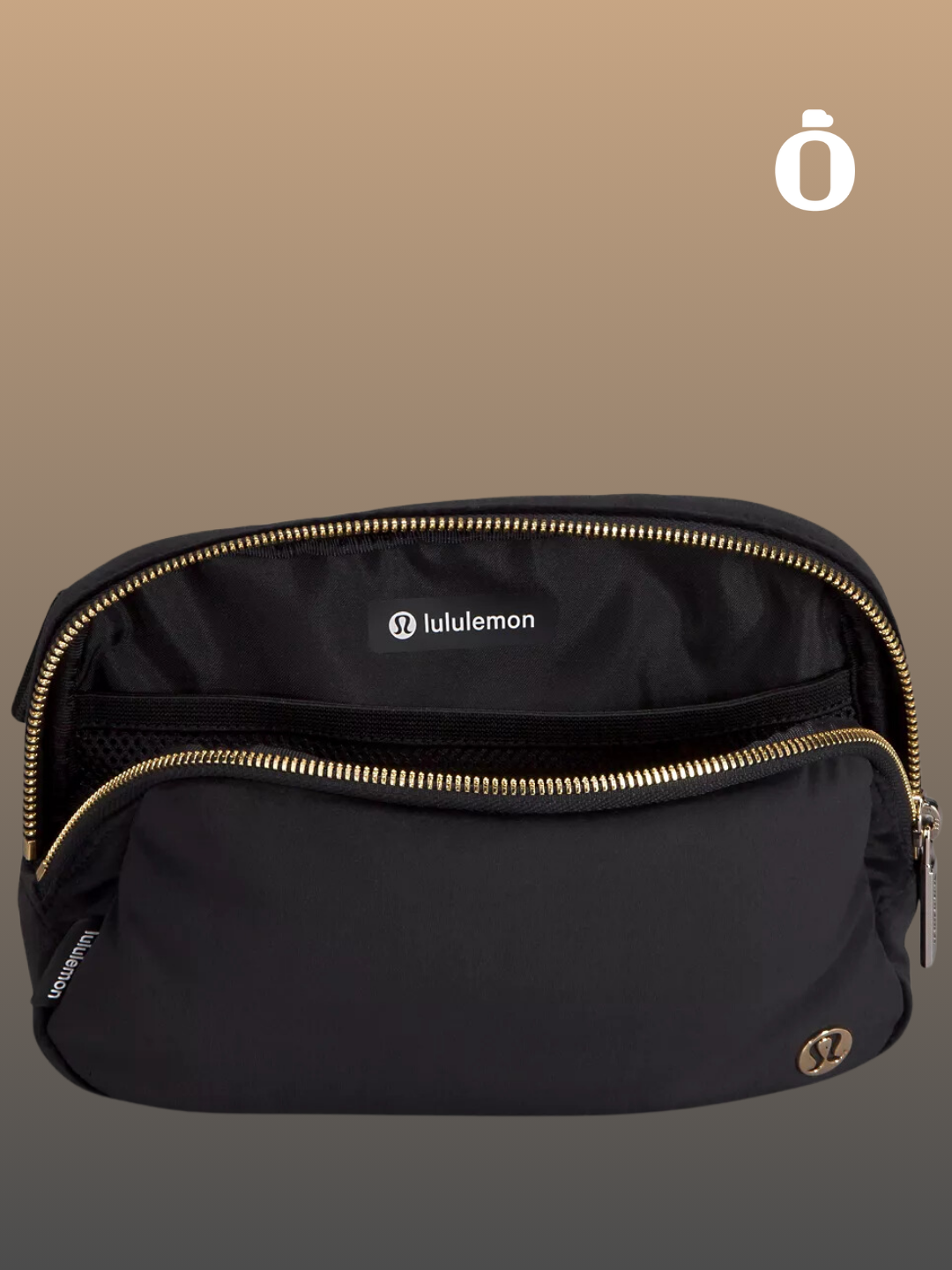 Lululemon | Everywhere Belt Bag 1L Velour | Black/Gold