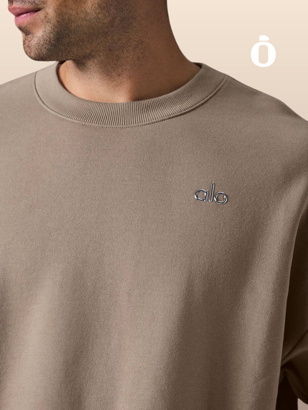 Alo | Accolade Crew Neck Pullover Men | Gravel